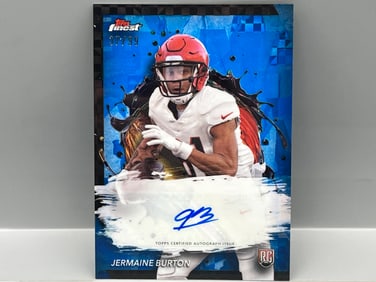 2024 Topps Finest Jermaine Burton Blue RC Auto #/99