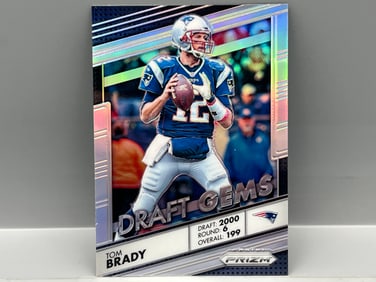 2016 Panini Prizm Tom Brady Draft Gems Silver Prizm #18