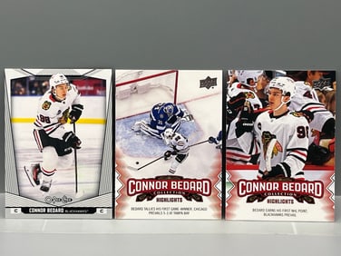 Lot of (3) Connor Bedard Hockey Cards