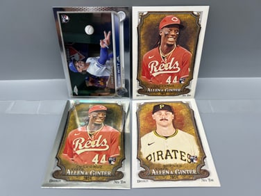 Lot of (4) Modern Baseball Star Player Rookie Cards - Bobby Witt Jr, Elly De La Cruz, Paul Skenes