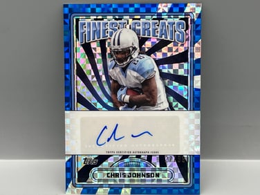 2024 Topps Finest Chris Johnson Finest Greats Blue Auto #/99