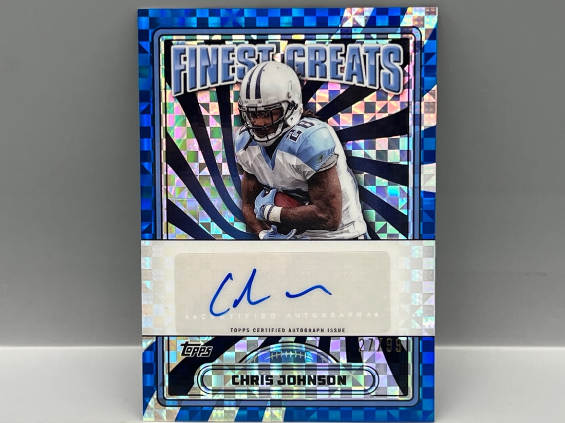 2024 Topps Finest Chris Johnson Finest Greats Blue Auto #/99 (1 of 2)