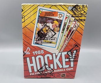 1988-89 Topps Hockey Wax Box BBCE Wrapped