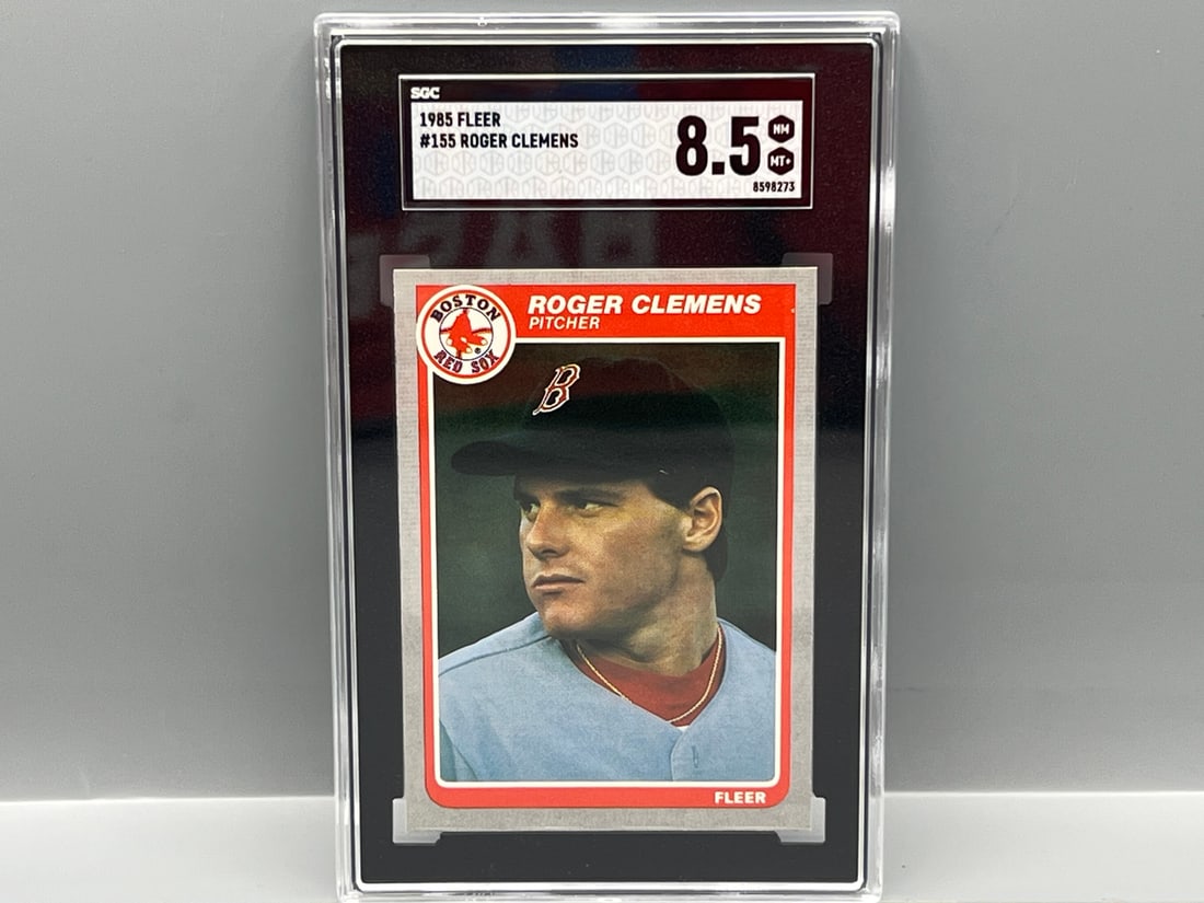 1985 Fleer Roger Clemens RC #155 SGC NM-MT+ 8.5: 1985 Fleer Roger Clemens RC #155 SGC NM-MT+ 8.5