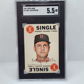 1968 Topps Game Carl Yastrzemski #3 SGC 5.5 HOF