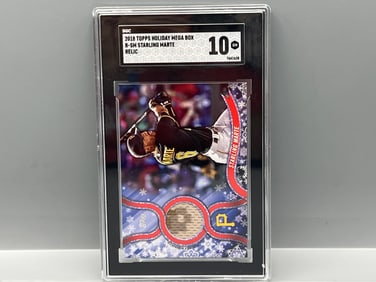 2018 Topps Holiday Mega Box Starling Marte Relic #R-SM SGC Gem Mint 10