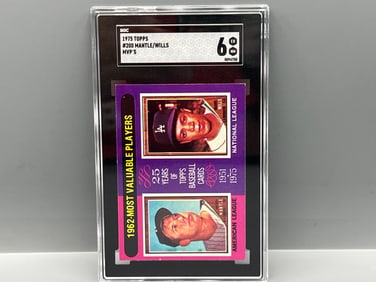 1975 Topps MVP Mantle/Wills #200 SGC EX-NM 6