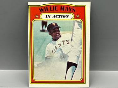 1972 Topps Willie Mays In Action #50