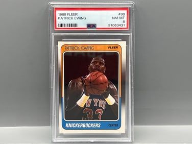 1988 Fleer Patrick Ewing #80 PSA NM-MT 8