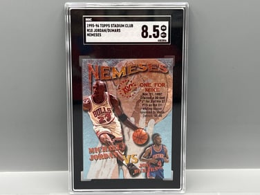 1995-96 Topps Stadium Club Michael Jordan/Joe Dumars Nemeses #N10 SGC NM-MT+ 8.5
