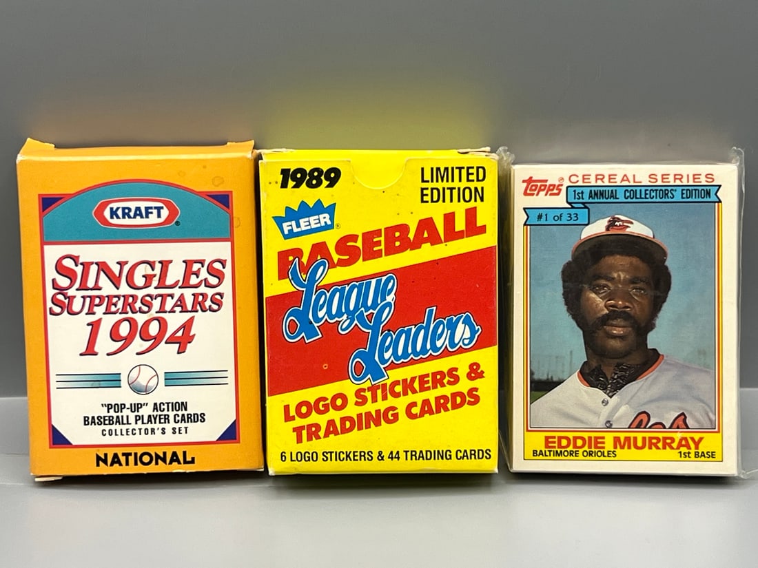 Lot of (3) 1980s & 90s Baseball Department Store Mini Sets: Lot of (3) 1980s & 90s Baseball Department Store Mini Sets