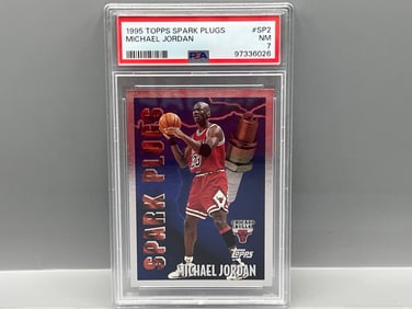 1995 Topps Spark Plugs Michael Jordan #SP2 PSA NM 7