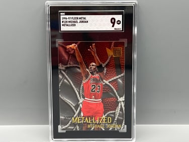 1996-97 Fleer Metal Michael Jordan Metallized #128 SGC Mint 9
