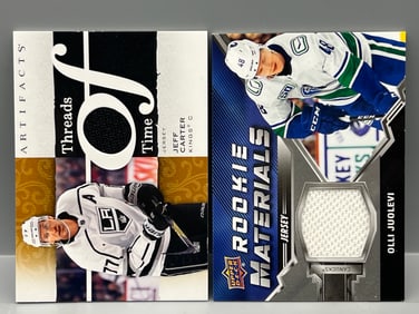 Lot of (2) Hockey Jersey Relic Cards