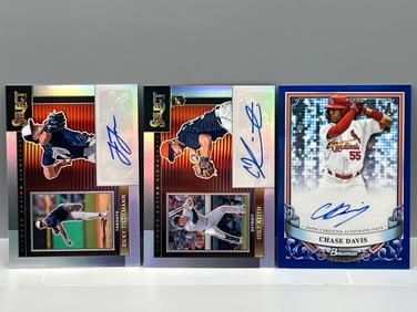 Lot of (3) Assorted Baseball Autograph Cards