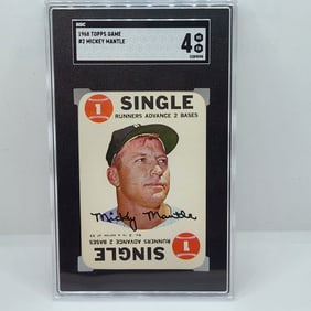 1968 Topps Game Mickey Mantle #2 SGC 4 HOF