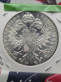 1780 SF One Thaler Restrike, 83.3% Silver