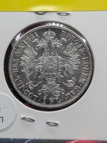 Austro-Hungarian 1881 One Florin, 90% Silver