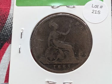 1885 Great Britain One Penny, Q. Victoria