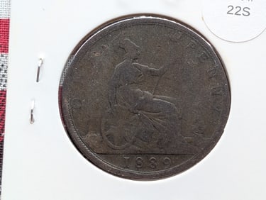 1889 Great Britain One Penny, Q. Victoria