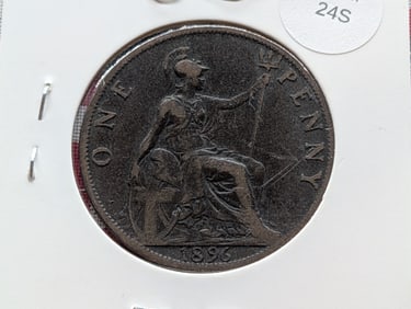 1896 Great Britain One Penny, Q. Victoria