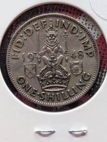 1947 & 1948 Great Britain One Shilling Coins