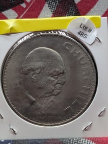 1965 One Crown, Churchill, Great Britain Coin