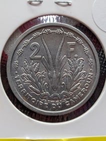 1948 1 Francs & 1948 2 Francs Cameroon
