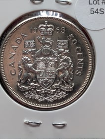 1963 Canadian 50 Cents, 80% Silver