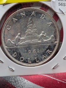 1961 Canadian One Dollar, 80% Silver