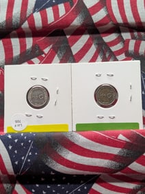 Two-Curacao (Netherlands) 1944D 1/10 Gulden, 64% Silver