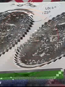 1944-D Curacao (Netherlands) 2 1/2 Gulden, 72% Silver