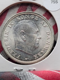 1964 Denmark 5 Kroner 80% Silver