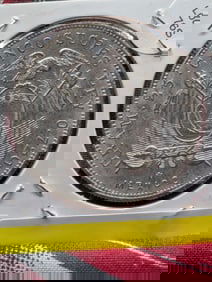 1943 Ecuador 5 Sucres, 72% Silver