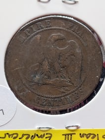 1861 France 10 Centimes, Napolean III Empereur
