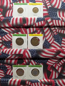 Six French Coins-1957, 1958, 1976, 1979, 1989 & 1990- 10 Francs