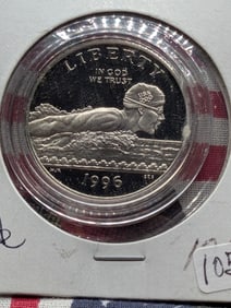 Key Date 1996-S Olympic Swimming Half Dollar