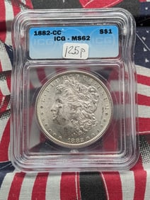 1882-CC Morgan Dollar ICG MS62