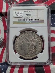 1921-D Morgan Dollar NGC AU55