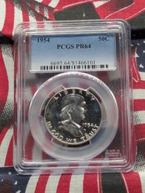 1954 Franklin Half Dollar PCGS PR64