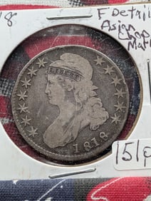 1818 Capped Bust Half Dollar w/Chop Mark on Reverse