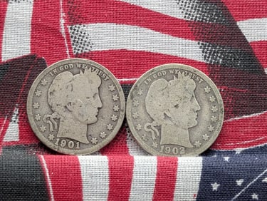 1901 & 1902 Barber Quarters