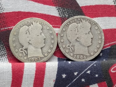 1903 & 1904 Barber Quarters