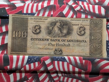 1850s Citizens Bank $100 New Orleans. Not Issued Remainder.