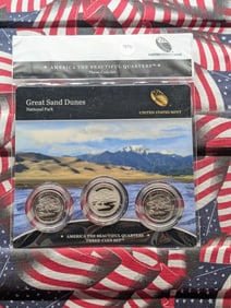 2014 P, D, & S Great Sand Dunes National Park U.S. Mint America The Beautiful Quarters Three Coin