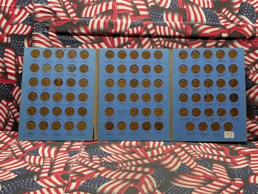 Complete Lincoln Head Wheat & Memorial Cent Set, Starting 1941 to 1975-D - Number Two Whitman Album