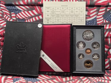 1996 Royal Canadian Mint Proof Set In OGP - Includes Five Sterling Silver Coins