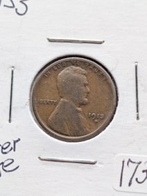 1913-S Lincoln Wheat Cent - Better Semi Key Date