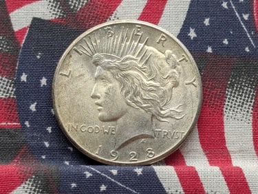 1928 Peace Dollar. Original Choice BU.