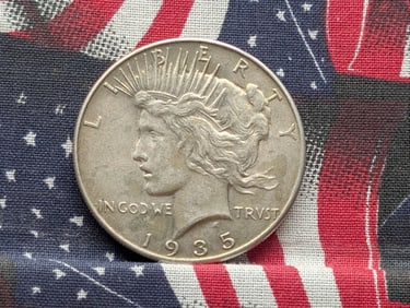 1935 Peace Dollar. Original.